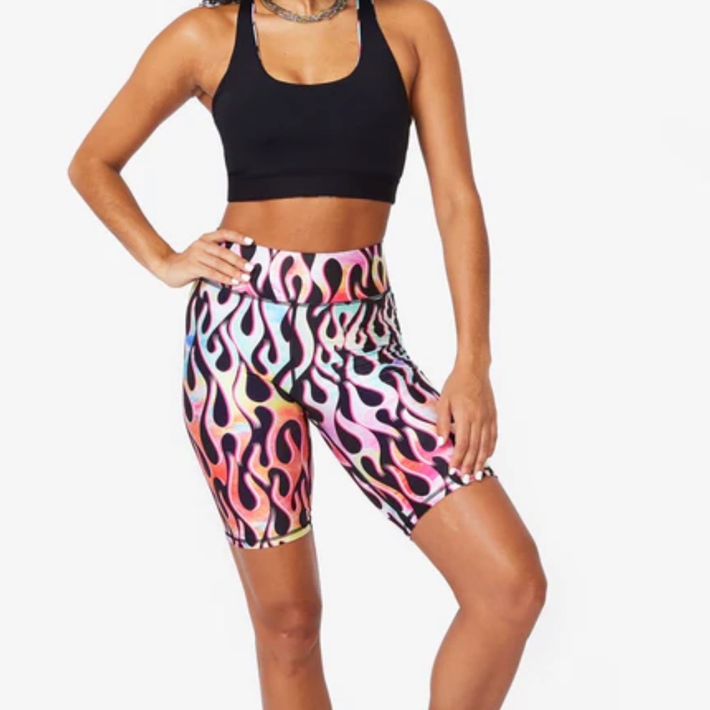 Terez Womens biker shorts in tie dye